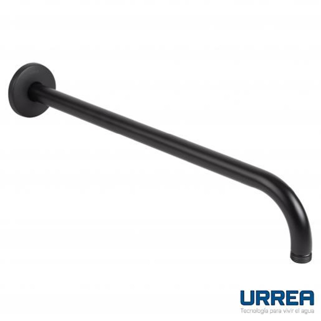 [0504F23032] BRAZO PARA REGADERA REDONDO A PARED NEGRO MATE F-2303.2 URREA