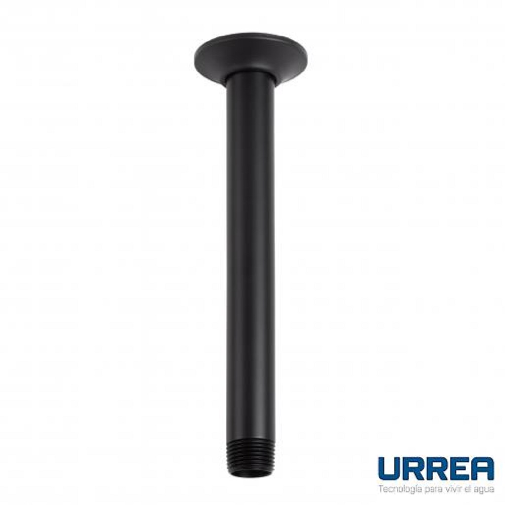 [0504F23072] BRAZO DE REGADERA REDONDO A TECHO NEGRO MATE 2307.2 URREA