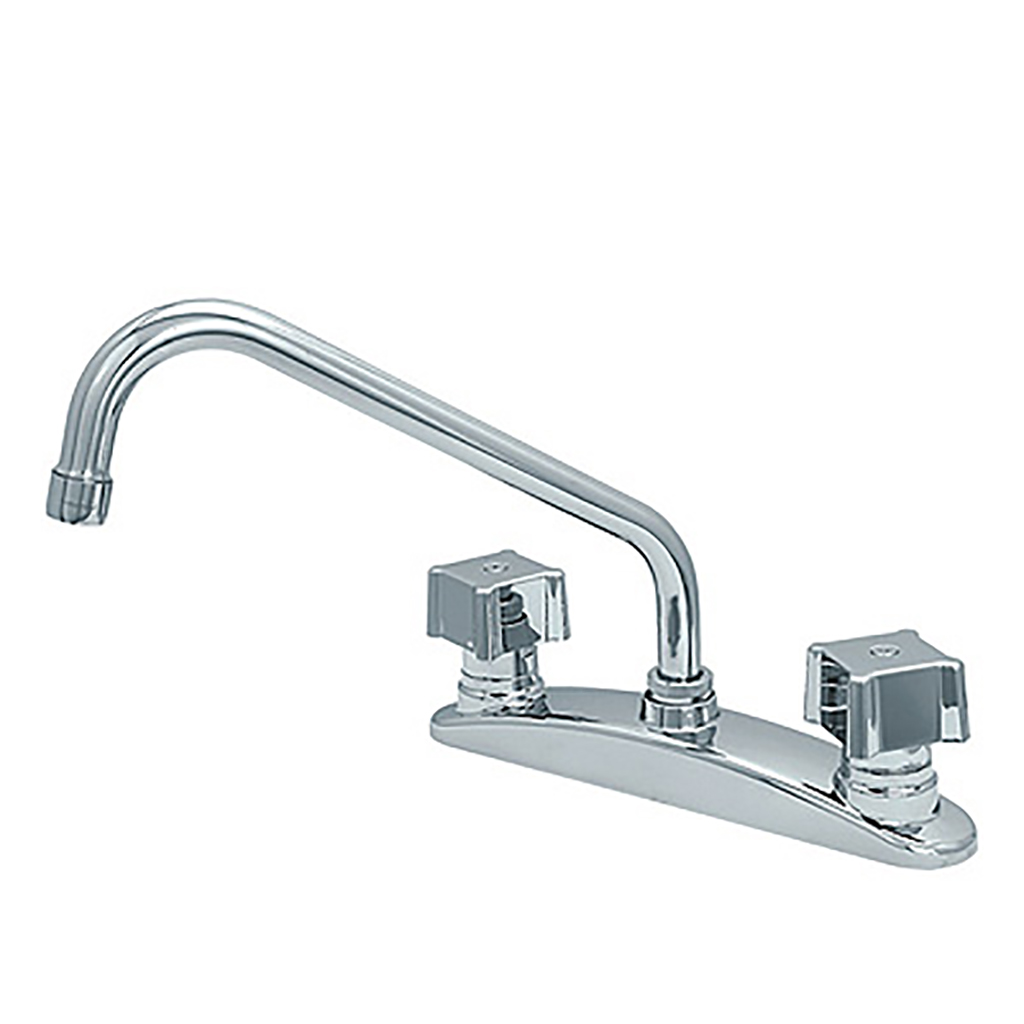 [0504F318LB] MEZCLADORA PARA FREGADERO 8" CON MANERALES DE PALANCA CROMO 318LB URREA