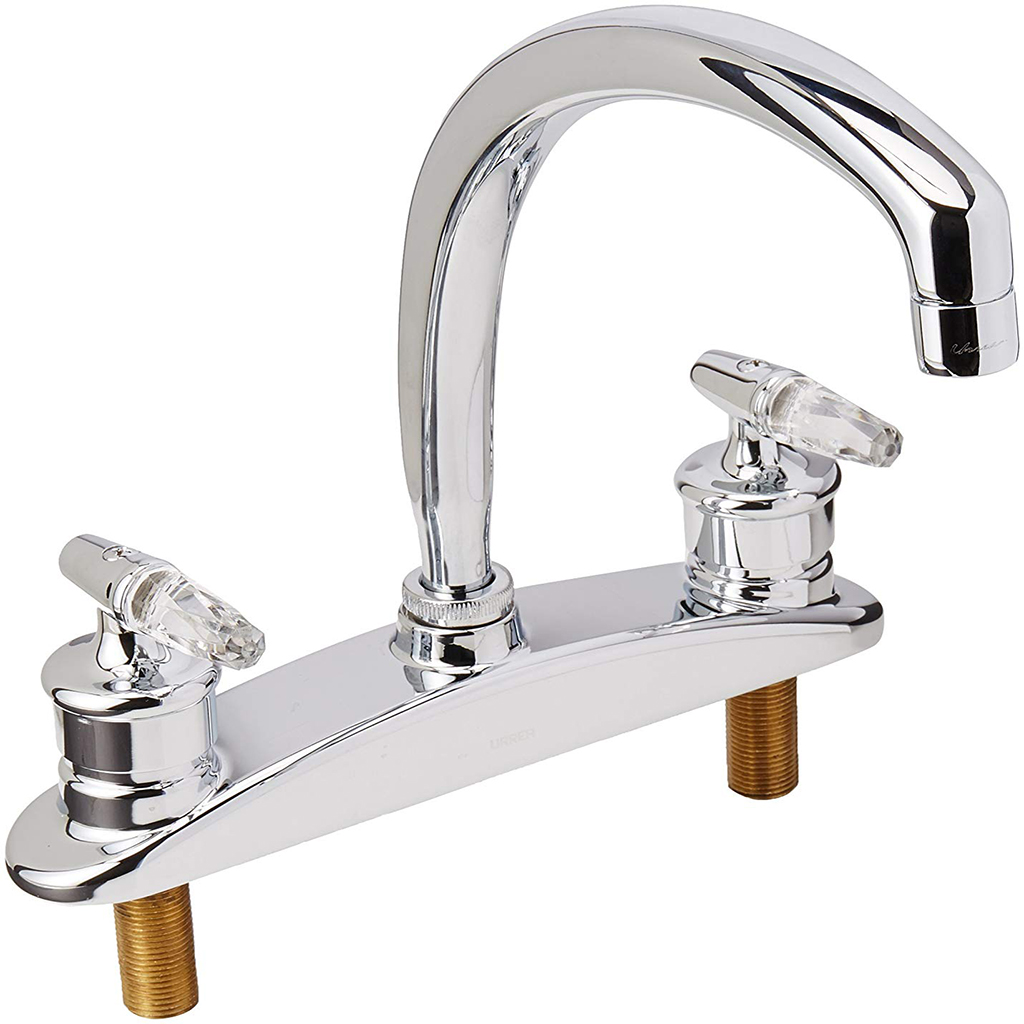 [0504F324LB] MEZCLADORA PARA FREGADERO 8" CON MANERALES DE PALANCA CROMO 324"LB URREA