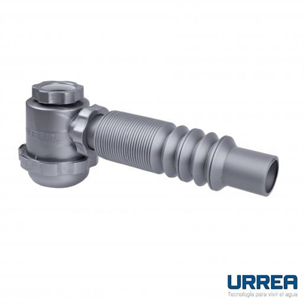 [0504F3731G] CESPOL FLEXIBLE GRIS CON BOTE GRANDE SIN CONTRACANASTA 3731G URREA