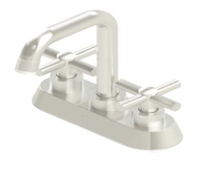 MEZCLADORA PARA LAVABO 4" MANERALES CRUCETA CROMO F-46 MC URREA