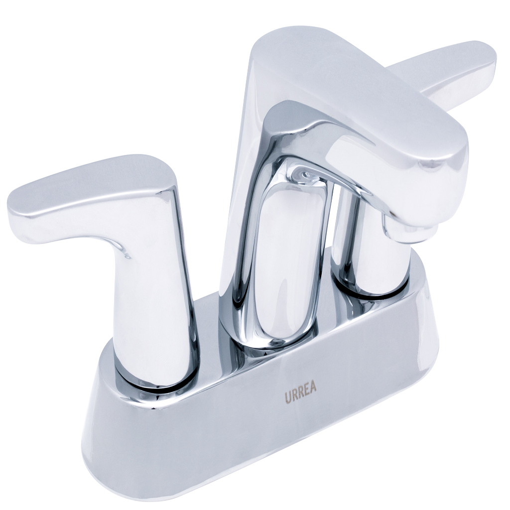 MEZCLADORA PARA LAVABO 4" MANERALES DE PALANCA CROMO 55ES HATIA URREA