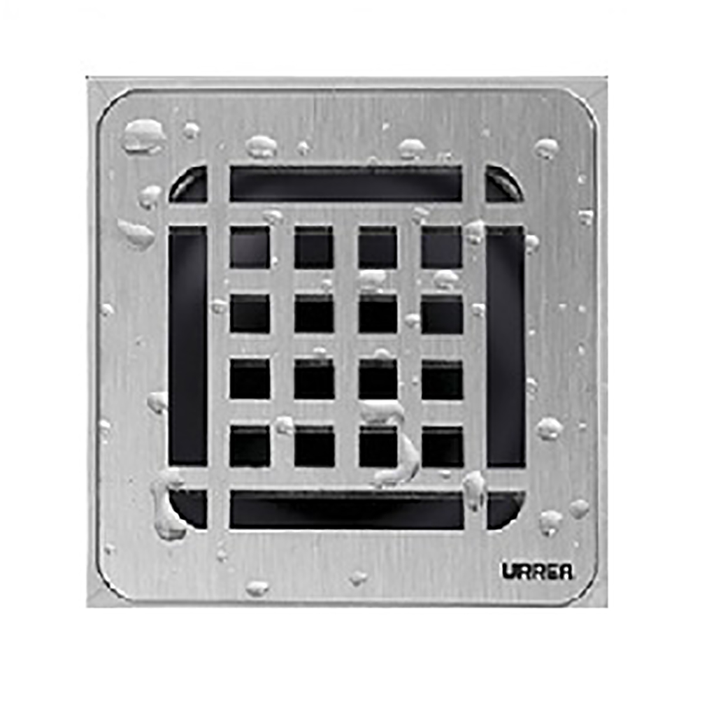 COLADERA CUADRADA DE REJILLA SALIDA LATERAL 10 CM INOX CL10INOX URREA