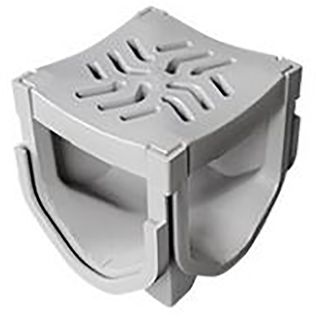 CONECTOR DE 4 ENTRADAS CON REJILLA Y TAPAS P/COLADERA PLASTICA F-CX1C URREA