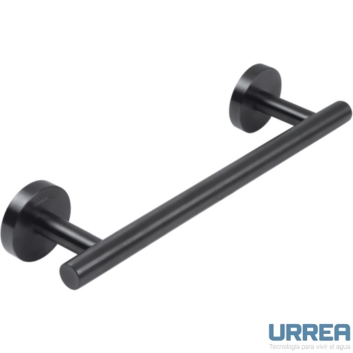 TOALLERO CORTO DE BARRA NEGRO MATE F-INOX.09.2 URREA