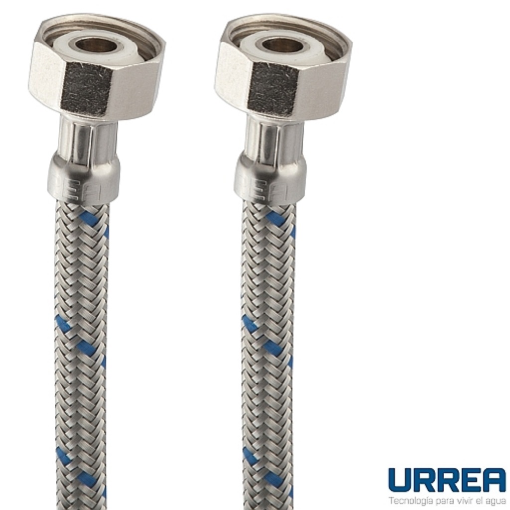 MANGUERA PARA SANITARIO AC INOX C/ TUERCAS DE LATON FIG. WALL-35 URREA