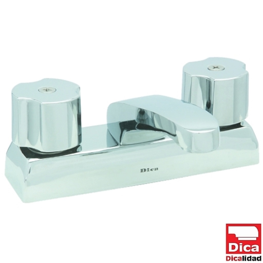 MEZCLADORA PARA LAVABO 4" CON CUBIERTA Y MANERALES F-4046V DICA