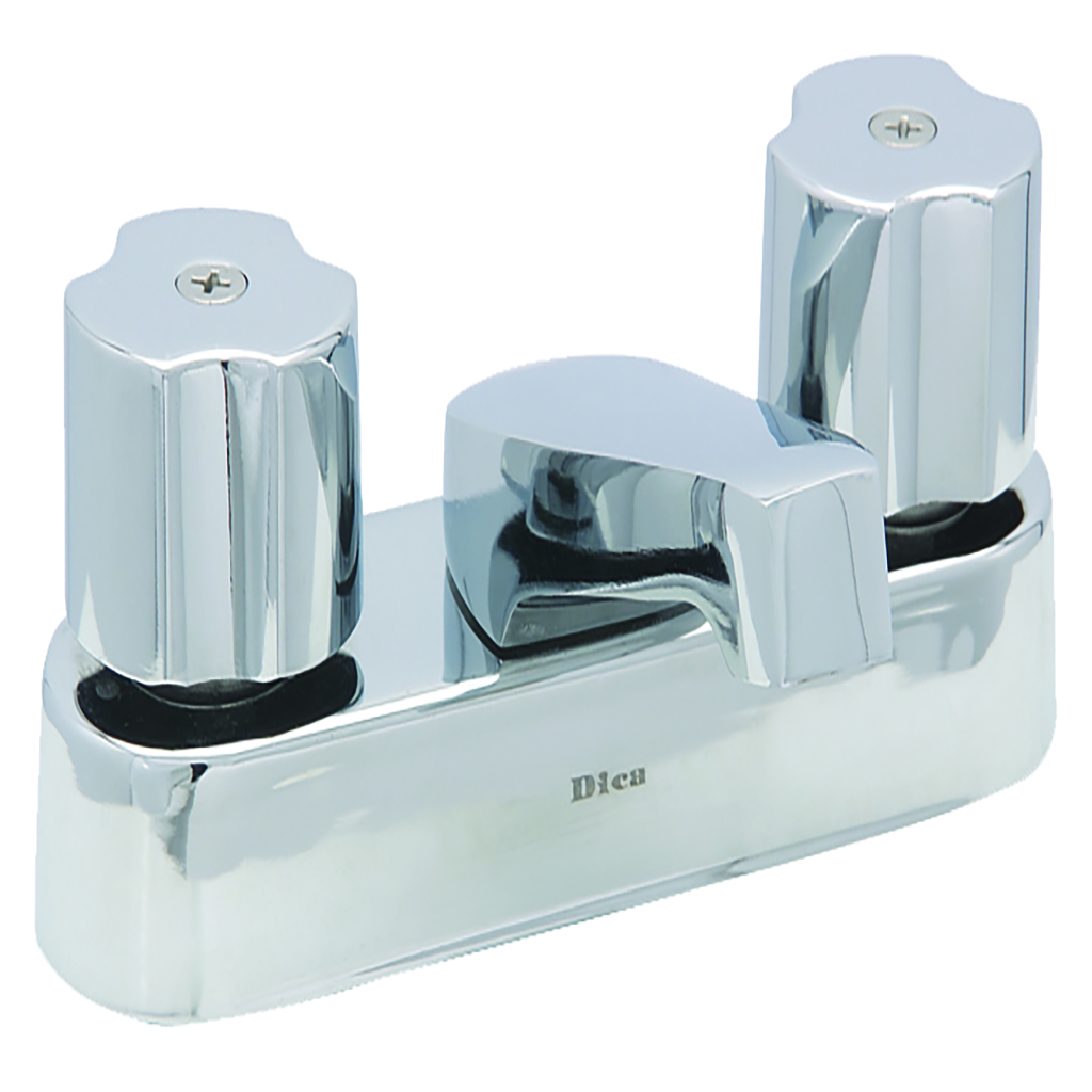 MEZCLADORA PARA LAVABO 4" C/CART 1/4 VUEL C/MANE