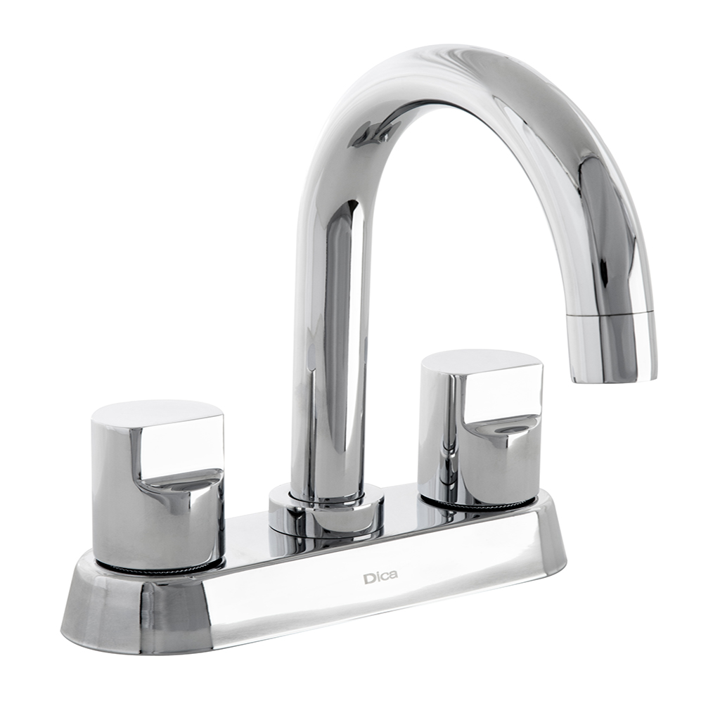 MEZCLADORA PARA LAVABO 4" CROMO F-4072 DICA*****