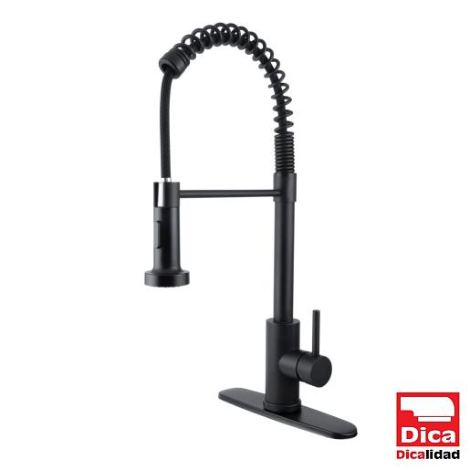 MONOMANDO PARA FREGADERO SEMIPROFESIONAL NEGRO MATE 4093.2 DICA