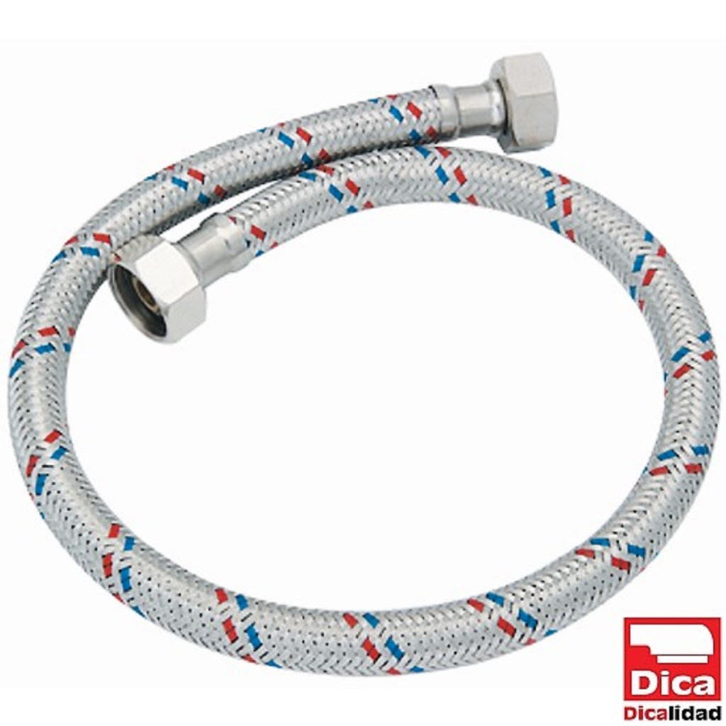 [0505F4140AL] MANGUERA PARA LAVABO ALUMINIO 1/2X1/2X40CMS DICA***L