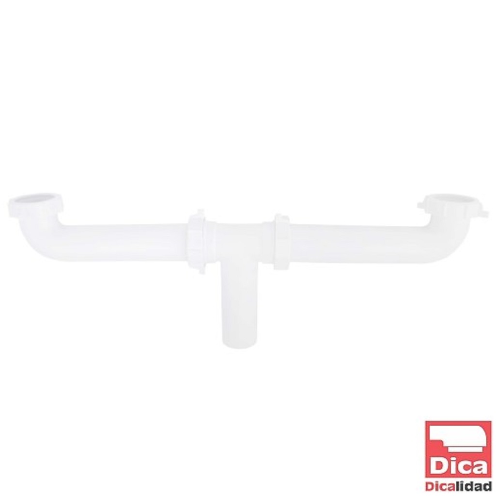 CESPOL DOBLE P/FREGADERO 1 1/2 SIN CONTRA F-4209DTP DICA