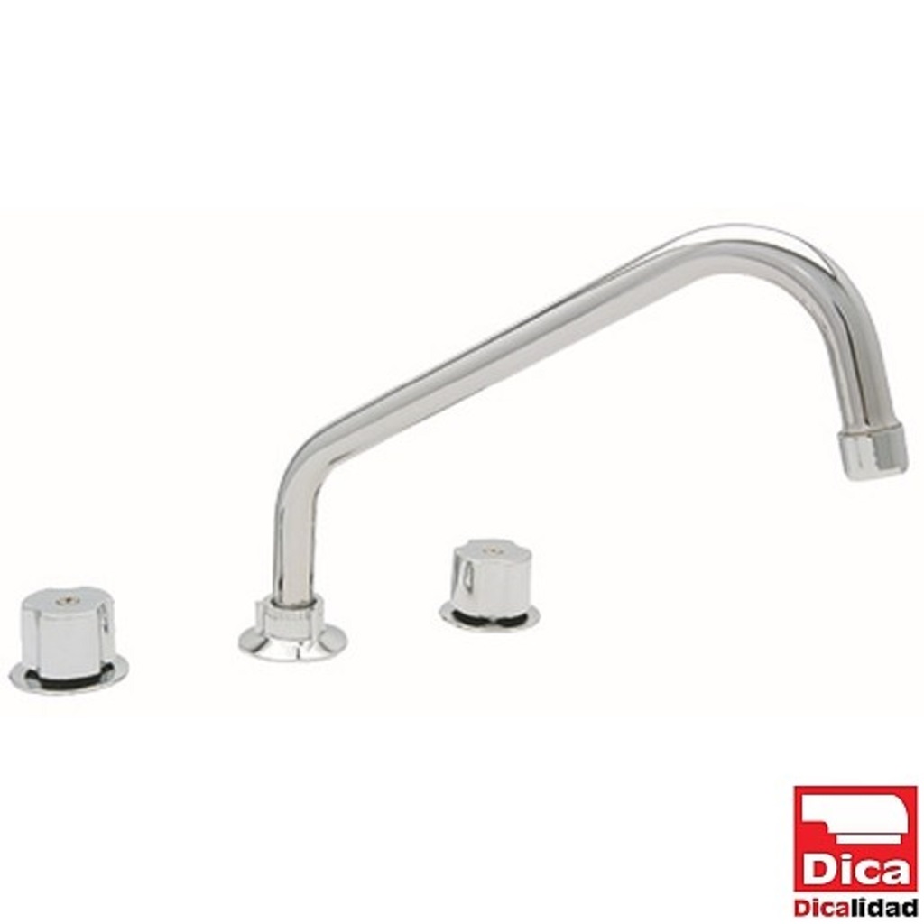 MEZCLADORA PARA FREGADERO 8" C/CART 1/4 VUEL C/MAN F-4319 DICA*****