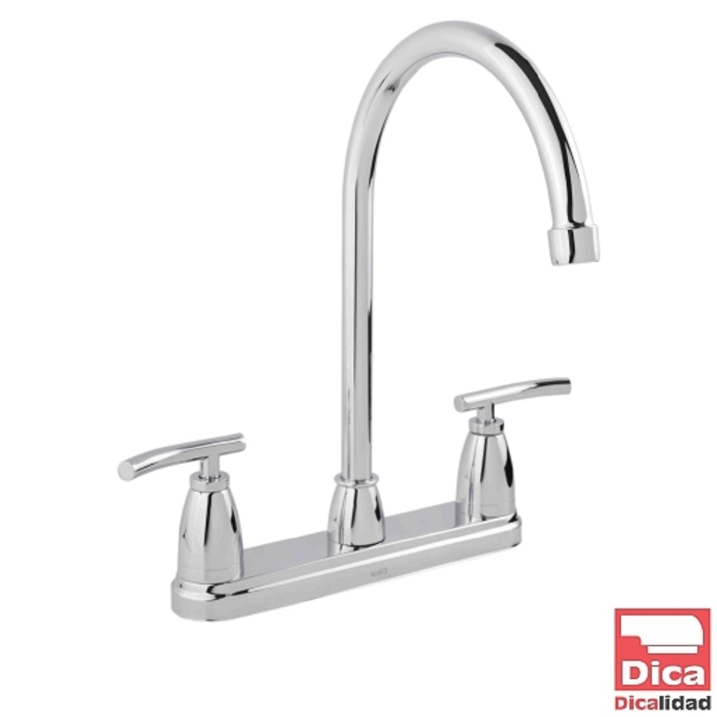 [0505F4334] MEZCLADORA PARA FREGADERO 8" CROMO F-4334 DICA