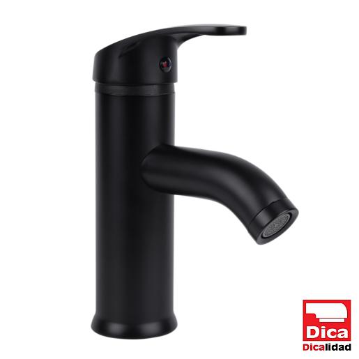 MONOMANDO PARA LAVABO CORTO ECOLOGICO NEGRO MATE F-4434.2 DICA
