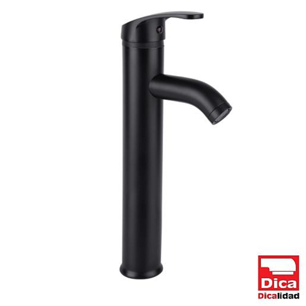 MONOMANDO PARA LAVABO ALTO ECOLOGICO  NEGRO MATE 4435.2 DICA
