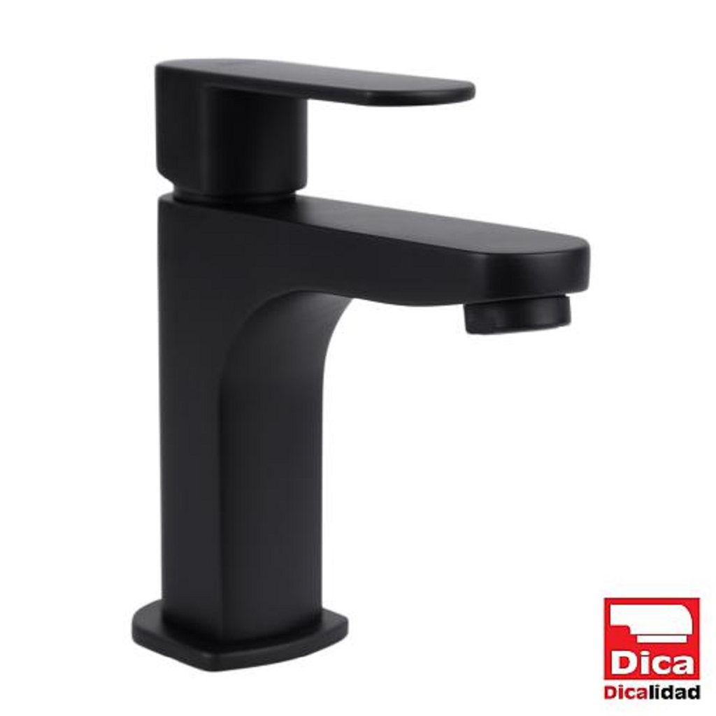 MONOMANDO PARA LAVABO CORTO ECOLOGICO NEGRO MATE 4438.2 DICA