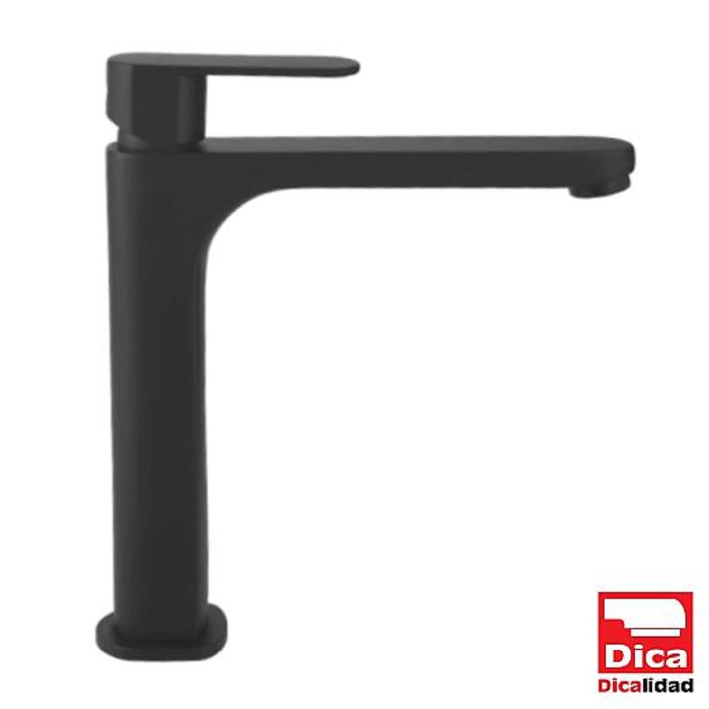 MONOMANDO PARA LAVABO ALTO ECOLOGICO NEGRO MATE 4440.2 DICA