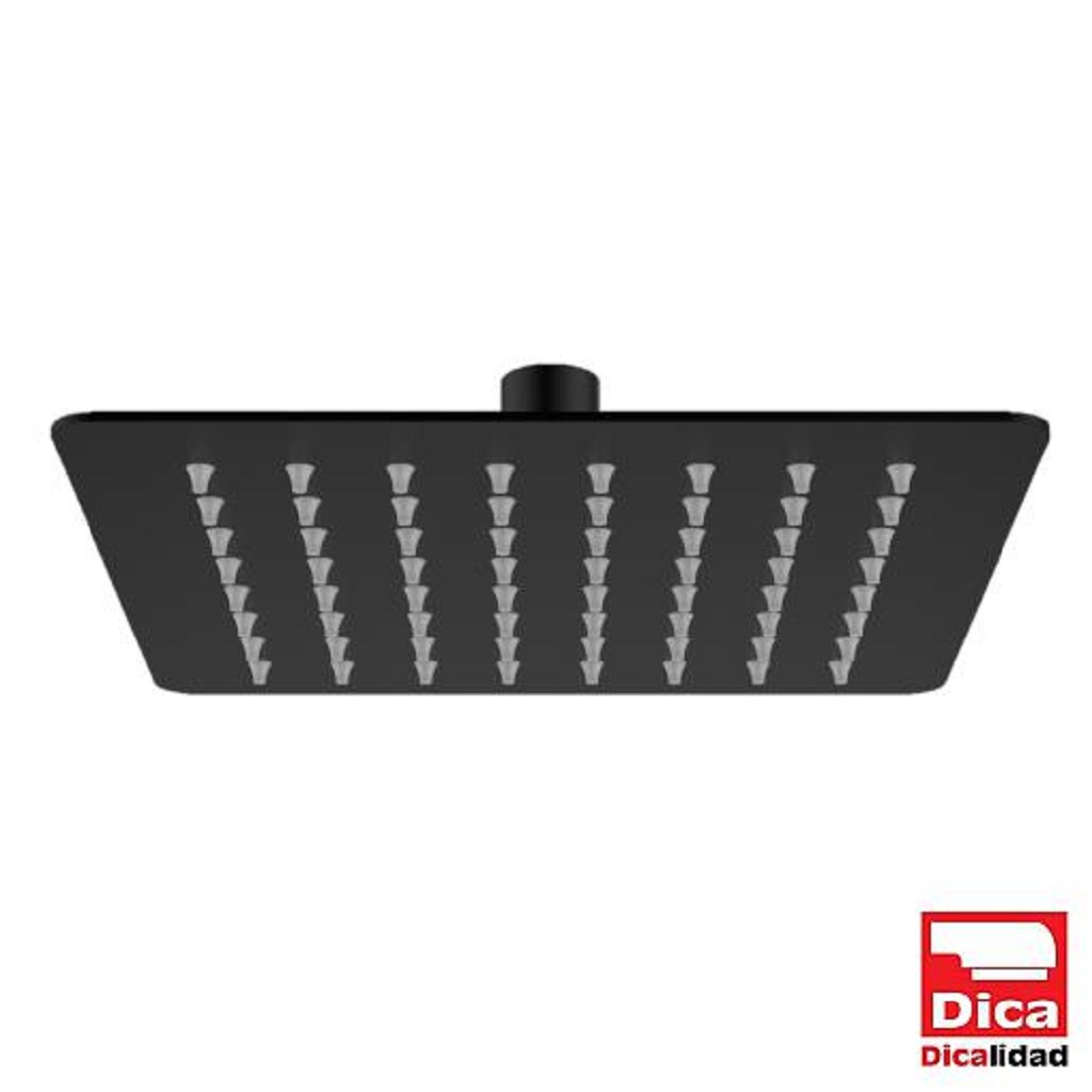 [0505F4541CTS2] REGADERA ECOLOGICA PLATO CUADRADO 9" NEGRO MATE F-4541CTS.2 DICA