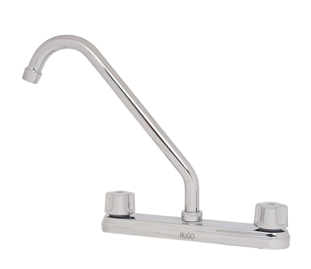 MEZCLADORA PARA FREGADERO CUB. ABS LAT 90° F-8IE CROM RUGO