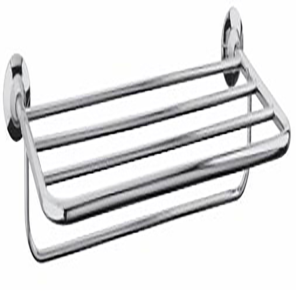 [05SF69696621] REPISA PORTA TOALLAS CON BARRA DOBLE SOLETTA  CROMO F-69.6966.21 STANZA