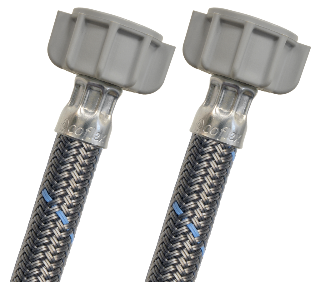 MANGUERA PARA LAVABO VINILO GRIS 40 CM 1/2"" A.M. x 1/2"" A.M.F-CVLG-C40 COFLEX"