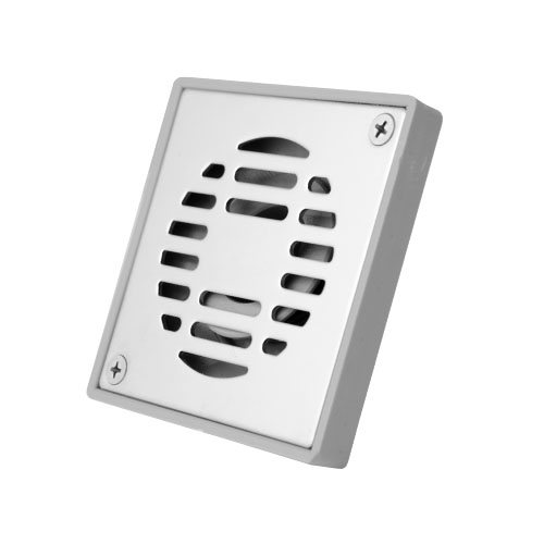 COLADERA CUADRADA DE ABS GRIS C/REJILLA DE AC INOX COFLEX