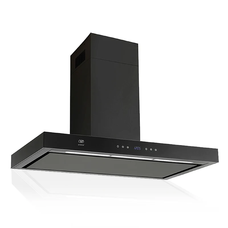 [16FCEN90] CAMPANA DE PARED AC INOX NEGRO 90 CM F-CEN90 AVERA