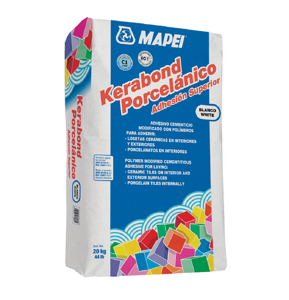 KERABOND PORCELANICO BLANCO, SACO 20KG MAPEI