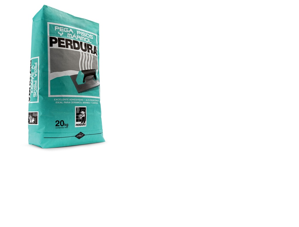 PEGA PISOS Y MARMOL GRIS 20 KG PERDURA