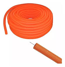 POLIFLEX CORRUGADO 1" TRADICIONAL NARANJA GUIADO 50mts