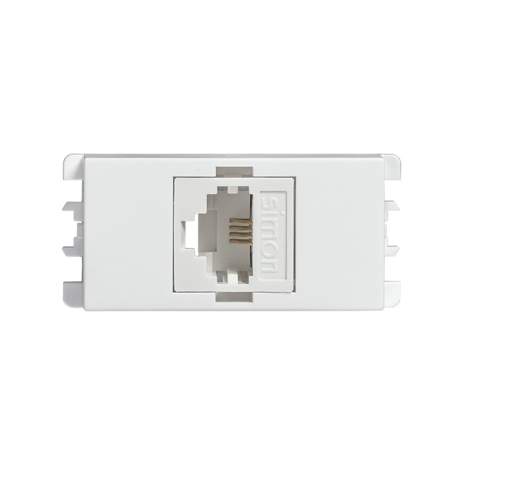 TOMA TEL. DE 4 HILOS RJ-11 BCO SIMON