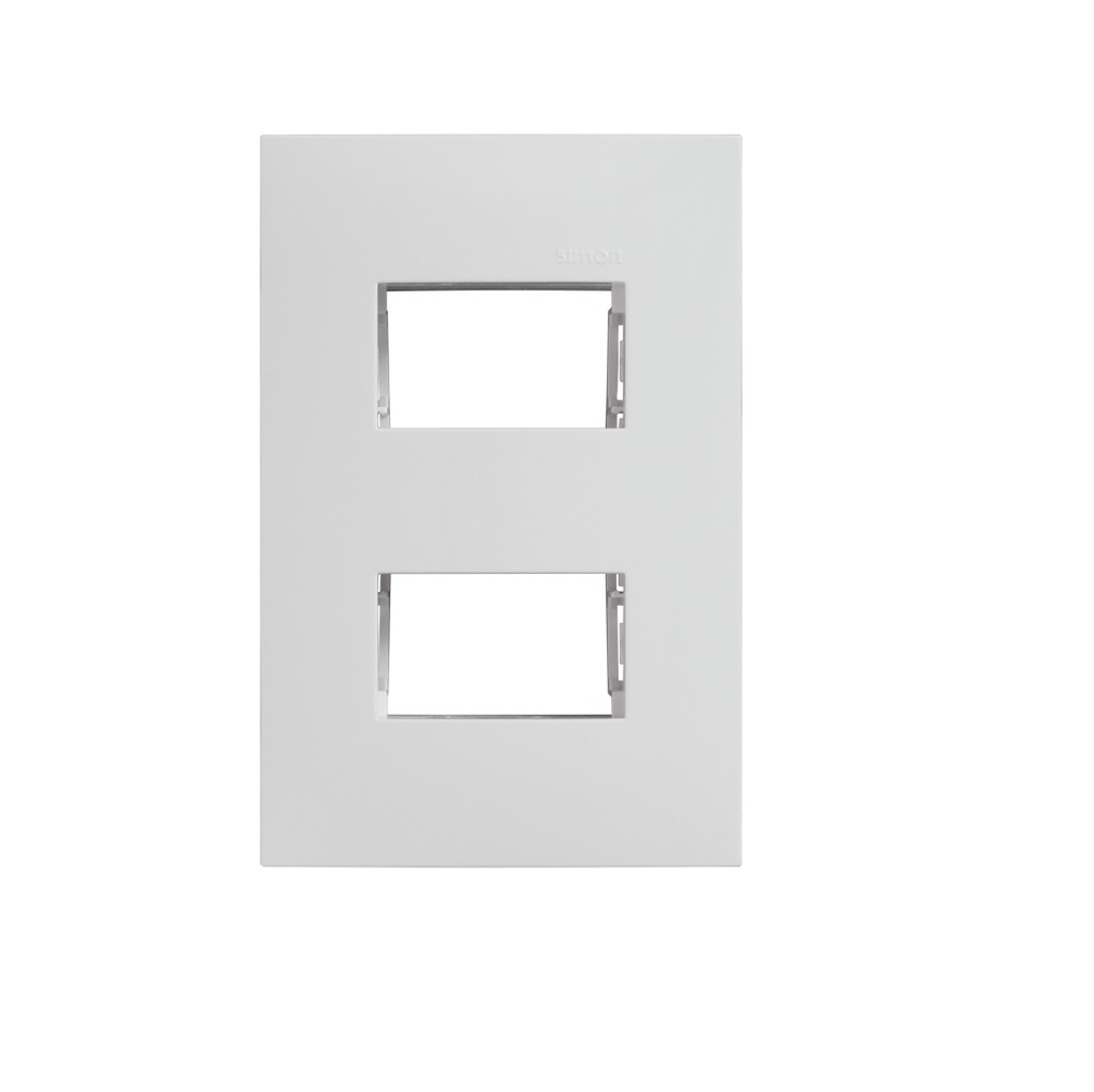 [ESIM2561230] PLACA BLANCA DE 2 MODULOS CON CHASIS SIM