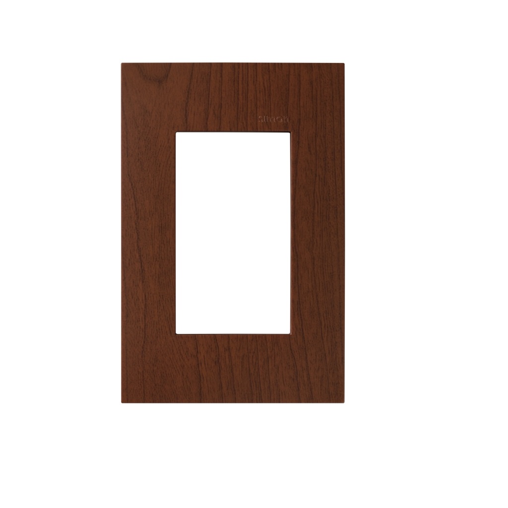 PLACA MADERA MERBAU DE 3 MÓDULOS SIMON