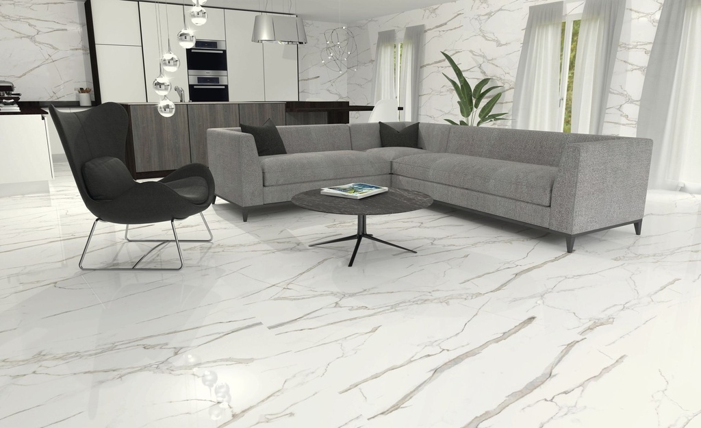 PISO MARMARA BLANCO 59.6X119.4 CM 1.42 M2/CAJA RECTIFICADO ARKO