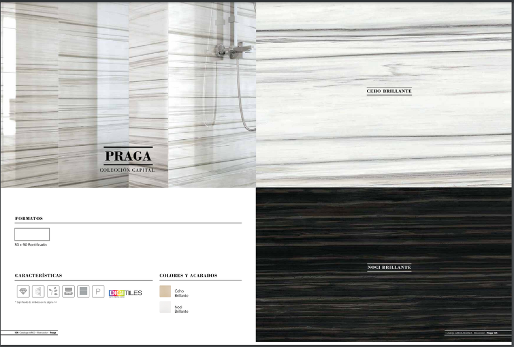 MURO PRAGA NOCI 29.2X88 CM 1.03 M2/CAJA RECTIFICADO ARKO