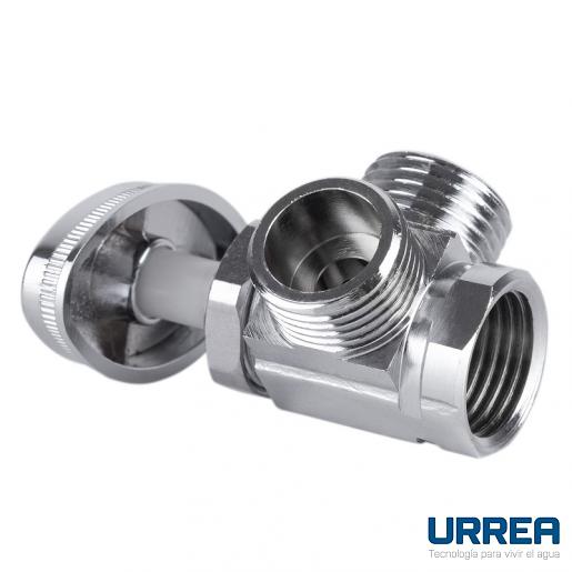 LLAVE CONTROL ANGULAR CON SALIDA DOBLE F-401D URREA