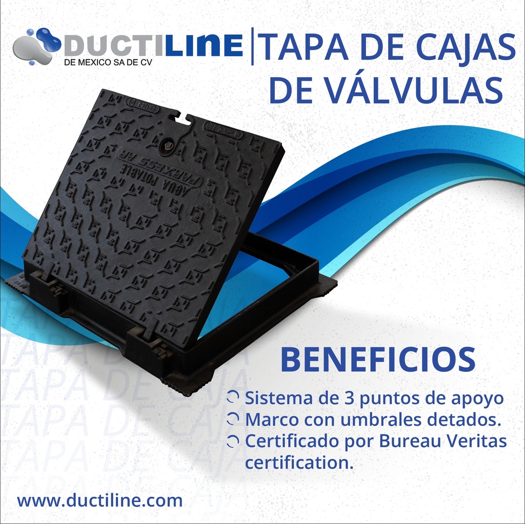 TAPA CIEGA CUADRADA HIERRO DUCTIL