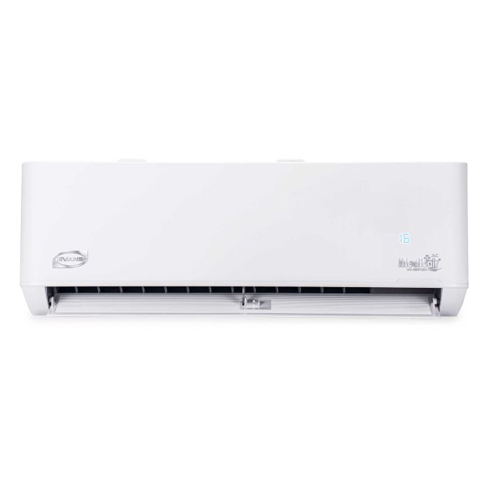 AIRE ACONDICIONADO INVERTER 1T MINISPLIT DUAL FRIO/CALIENTE 115V 17 SEER F-AC-MSI-1T11517D EVANS