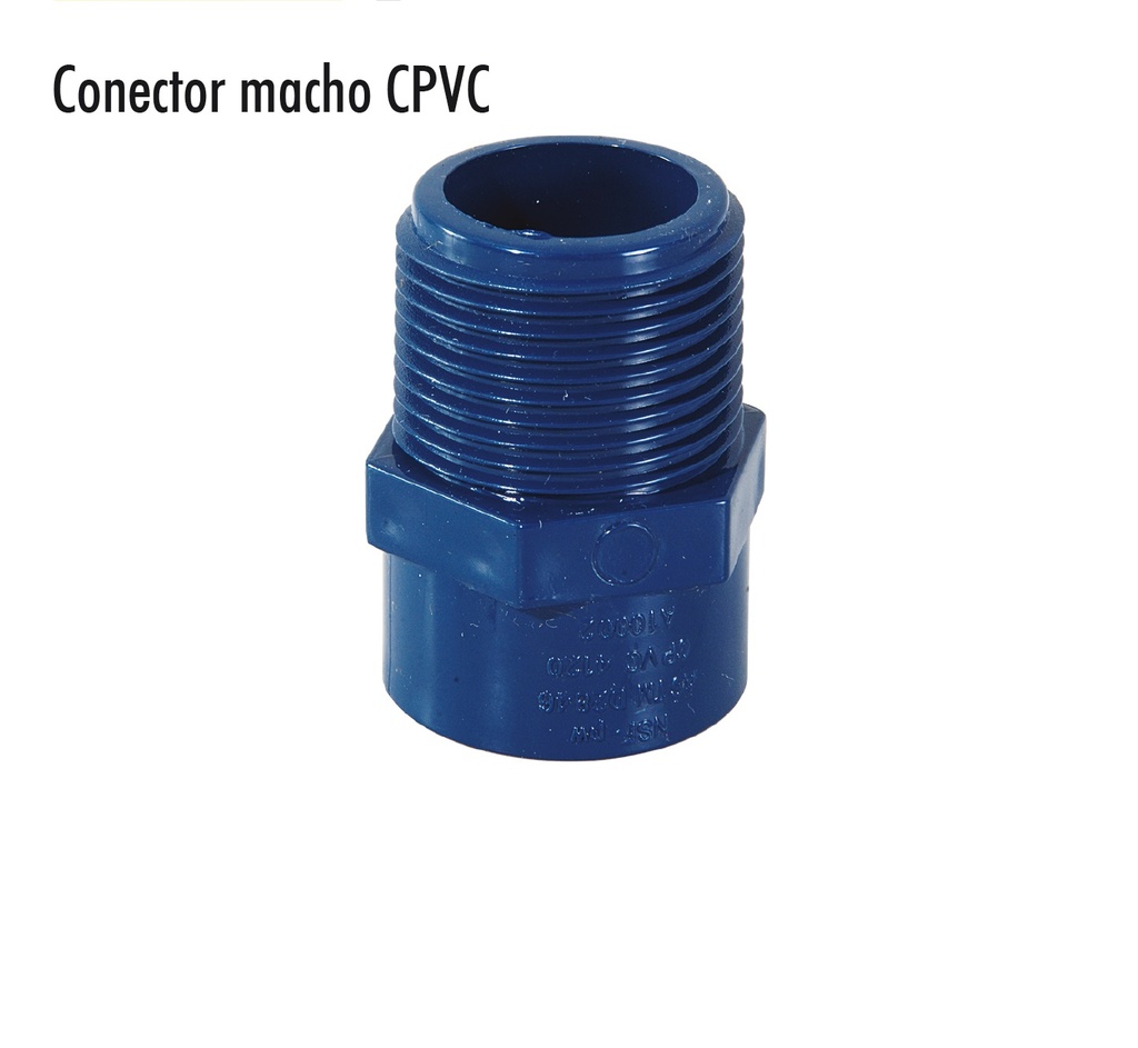 ADAPTADOR MACHO CPVC AZUL