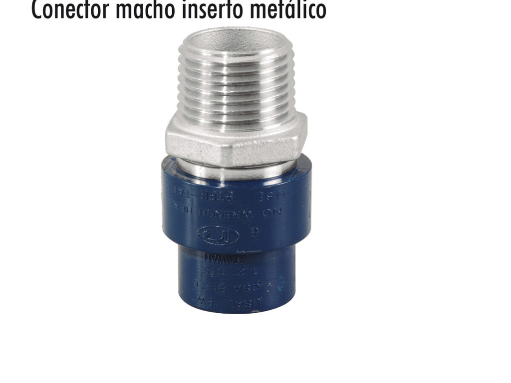 ADAPTADOR MACHO INSERTO BRONCE CPVC AZUL