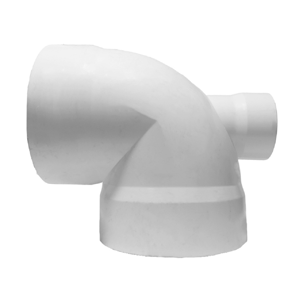 [011501100ST] CODO 90 CON SALIDA 2 PVC SANITARIO REFORZADO (TRASERA)
