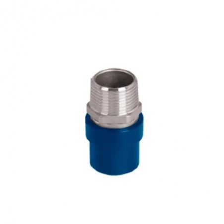 ADAPTADOR MACHO INSERTO BRONCE CPVC AZUL