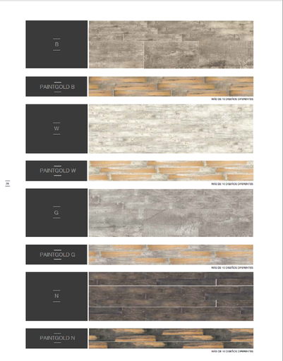 PISO PAINTGOLD 20X180 CM 1.08 M2/CAJA RECTIFICADO LAFAENZA