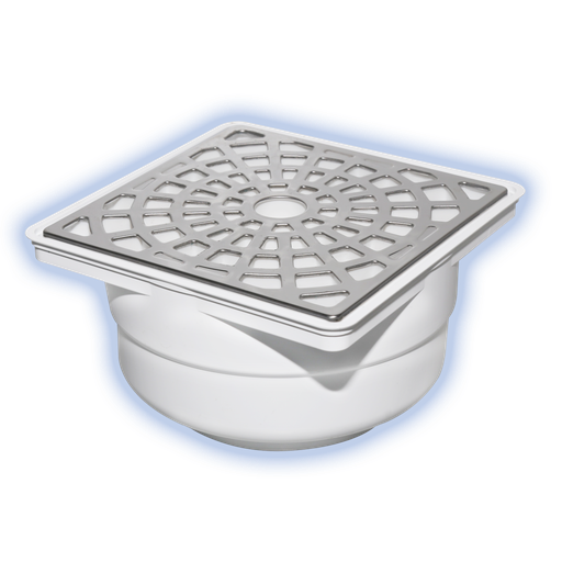 [0109F2602] COLADERA UNIVERSAL CUADRADA CROMADA F-2602 FLEXIMATIC