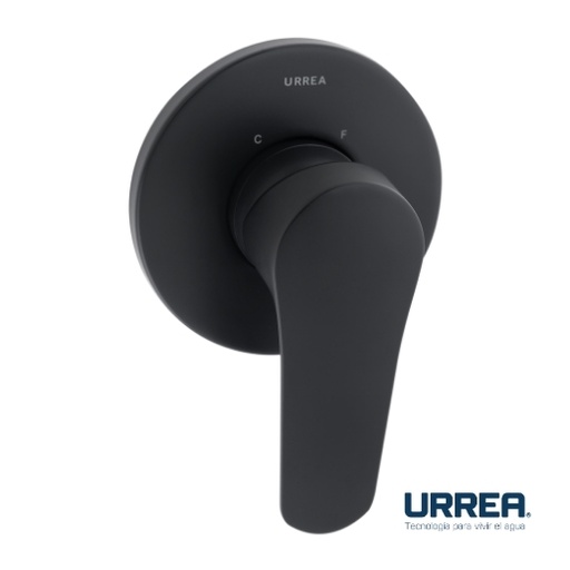 [0504F102CL2] MONOMANDO PARA REGADERA Y/O TINA SENCILLO LIA® NEGRO F-102CL.2 URREA