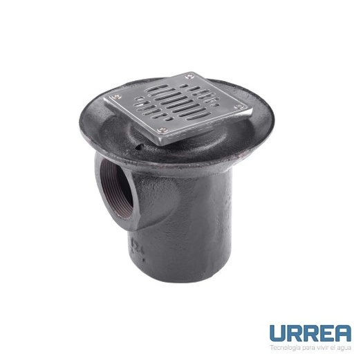 [0504F124RC] COLADERA CUADRADA DE REJILLA PARA PISO DE UNA BOCA 124RC URREA