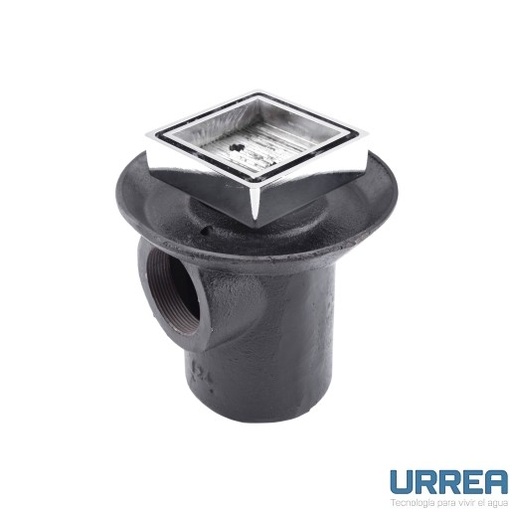 [0504F124RCI] COLADERA CUADRADA DE REJILLA DE UNA BOCA PARA INSERTO CERAMICO 124RCI URREA