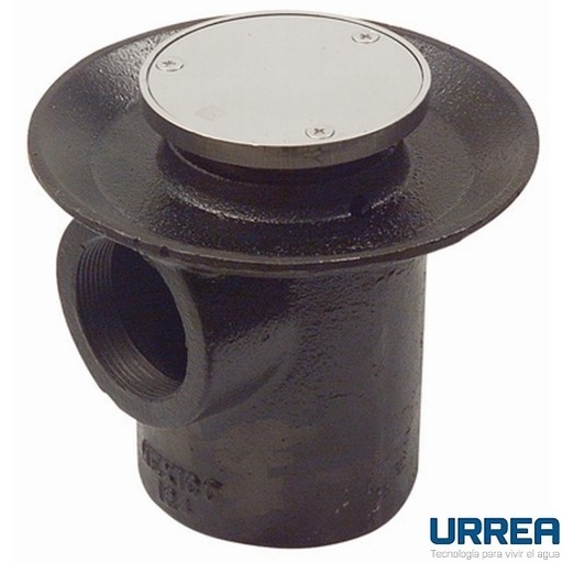 [0504F124TC] COLADERA REDONDA TAPA CIEGA PARA PISO DE UNA BOCA INOX 124TC URREA